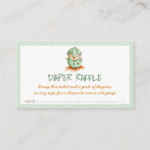 Grüne Windeln mit Vogelscheuchen-Kinderdusche Begleitkarte (Vorderseite)