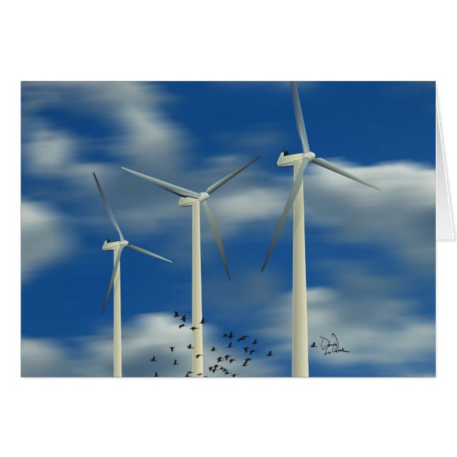 Grüne Windkraftanlage (Vorderseite (Horizontal))