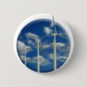 Grüne Windkraftanlage Button (Vorderseite)