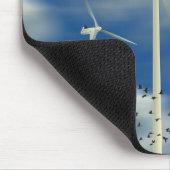 Grüne Windkraftanlage Mousepad (Ecke)