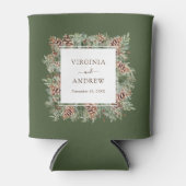 Grüne Winterhochzeit Dosenkühler (Vorderseite)