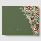 Grüne Winterhochzeit Gästebuch (Rückseite)