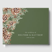 Grüne Winterhochzeit Gästebuch (Vorderseite)