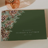 Grüne Winterhochzeit Gästebuch