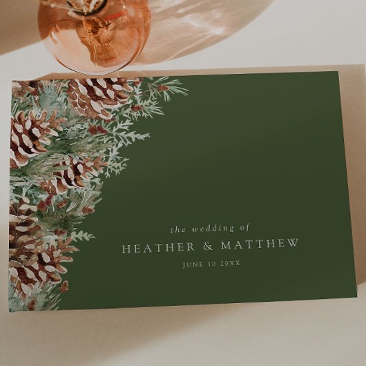 Grüne Winterhochzeit Gästebuch