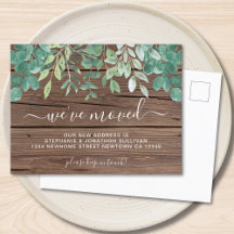 Grüne Wir haben die Ankündigung verschoben Postkar