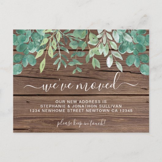 Grüne Wir haben die Ankündigung verschoben Postkar (Vorderseite)