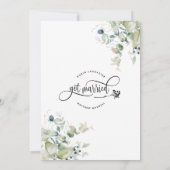 Grüne, Wir haben Verheiratete Hochzeitsankündigung Einladung (Rückseite)