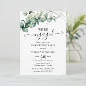 Grüne Wir sind Verlobte Engagement Party Einladung (Stehend Vorderseite)