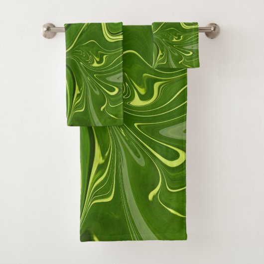 Grüne Wirbel Badhandtuch Set (Insitu)
