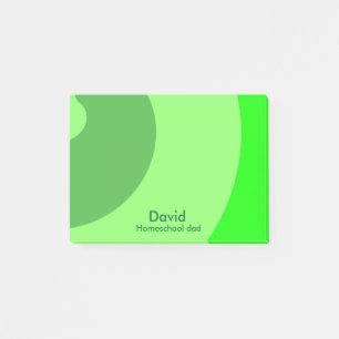 Grüne Wirbel für den Vater von Homeschool Post-it Klebezettel