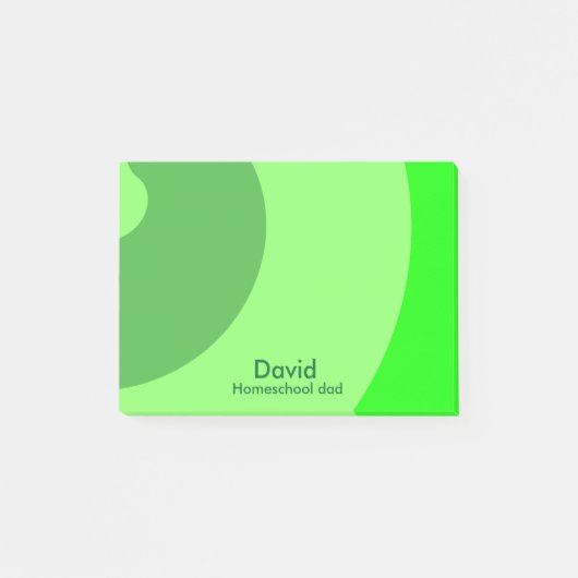 Grüne Wirbel für den Vater von Homeschool Post-it Klebezettel (Vorderseite)