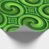 Grüne Wirbel Geschenkpapier (Ecke)