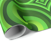 Grüne Wirbel Geschenkpapier (Rolleneckpunkt)