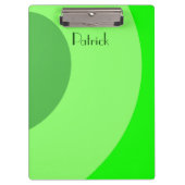 Grüne Wirbel Klemmbrett (Vorderseite)