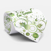 Grüne Wirbel Krawatte (Gerollt)