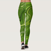 Grüne Wirbel Leggings (Rückseite)