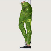 Grüne Wirbel Leggings (Links)