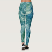 Grüne Wirbel Leggings (Rückseite)