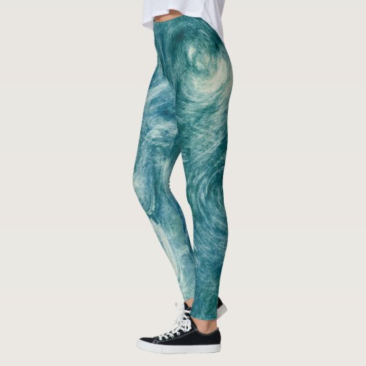 Grüne Wirbel Leggings (Links)