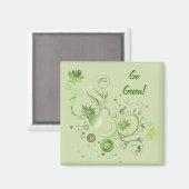 Grüne Wirbel Magnet (Vorderseite/Rückseite)
