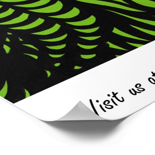 Grüne Wirbel Poster (Ecke)
