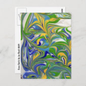 Grüne Wirbel Postkarte (Vorne/Hinten)