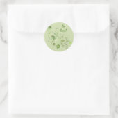 Grüne Wirbel Runder Aufkleber (Tasche)