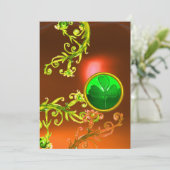 GRÜNE WIRBEL UND KLEEBLATT ST PATRICK'S DAY PARTY EINLADUNG (Stehend Vorderseite)