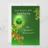 GRÜNE WIRBEL UND KLEEBLATT ST PATRICK'S DAY PARTY EINLADUNG (Rückseite)