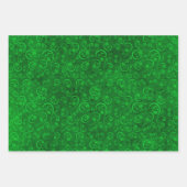 Grüne Wirbel und Schneeflocken Geschenkpapier Set (Vorderseite 3)