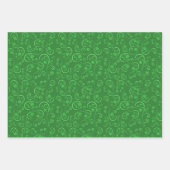 Grüne Wirbel und Schneeflocken Geschenkpapier Set (Vorderseite 2)
