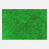 Grüne Wirbel und Schneeflocken Geschenkpapier Set (Vorderseite)