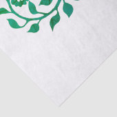 Grüne Wirble Blütenblätter Arabesque Elegantes Des Seidenpapier (Detail)