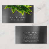 Grüne Wirtschaft Fern Öko Bio Grau Silver Minimal Visitenkarte (Vorne/Hinten)