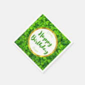 Grüne Wolken mit IMITATEN Gold Foil Geburtstag Serviette (Ecke)