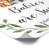 Grüne Woodland Babies sind süß Nehmen Sie eine Lec Poster (Ecke)