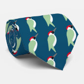 Grüne Woodpecker-Krawatte Krawatte (Gerollt)