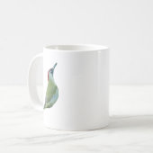 Grüne Woodpecker-Tasse Kaffeetasse (Vorderseite Links)