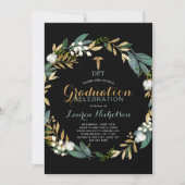 Grüne Wreath DPT Graduation Party Einladung (Vorderseite)