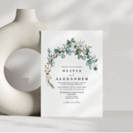 Grüne Wreath Hochzeit Einladung