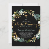 Grüne Wreath Nurse Pinning - Einladung (Vorderseite)