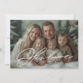 Grüne Wunder seiner Liebe Weihnachtskarte Instant Einladung (Vorderseite)