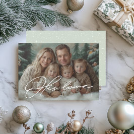 Grüne Wunder seiner Liebe Weihnachtskarte Instant  Einladung