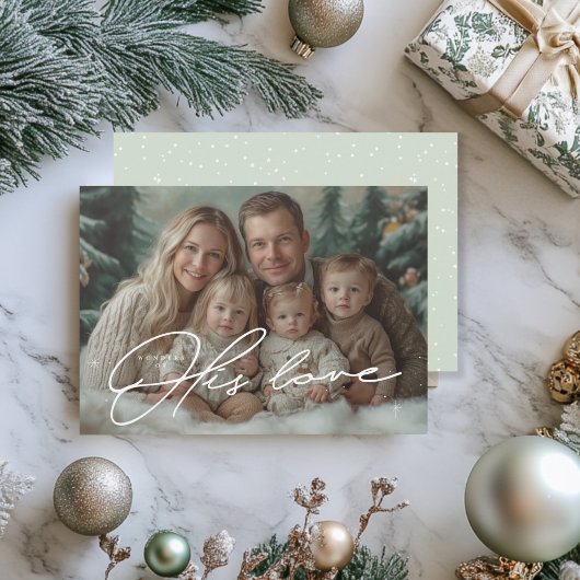 Grüne Wunder seiner Liebe Weihnachtskarte Instant  Einladung