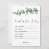 Grüne Wünsche für Babyduschkarte Einladung (Vorderseite)