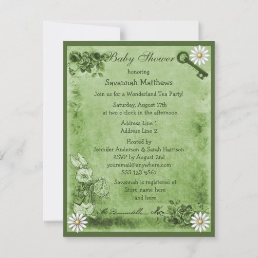 Grüne wütende einladung (Rückseite)