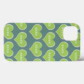 Grüne XOXO-Herzen - benutzerdefinierbare Hintergru Case-Mate iPhone Hülle (Rückseite (Horizontal))
