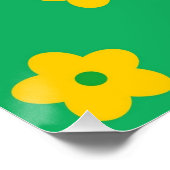 Grüne Y2K kühne Wildblume Lebhafte Frühlingskunst Poster (Ecke)