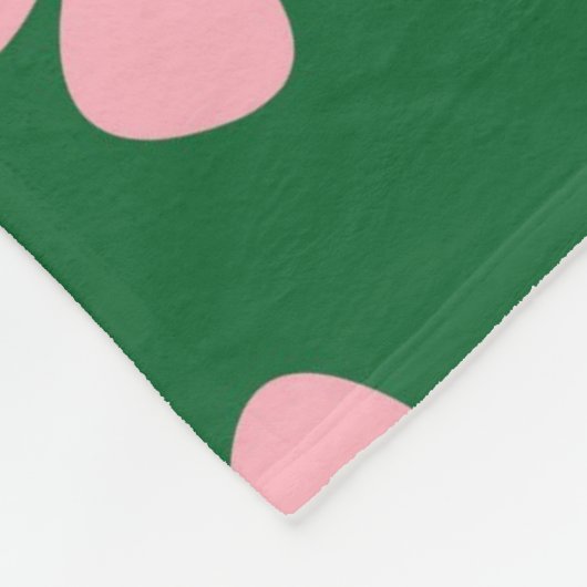 Grüne Y2K-Wildblume mit kräftiger Retro-Feder Fleecedecke (Ecke)